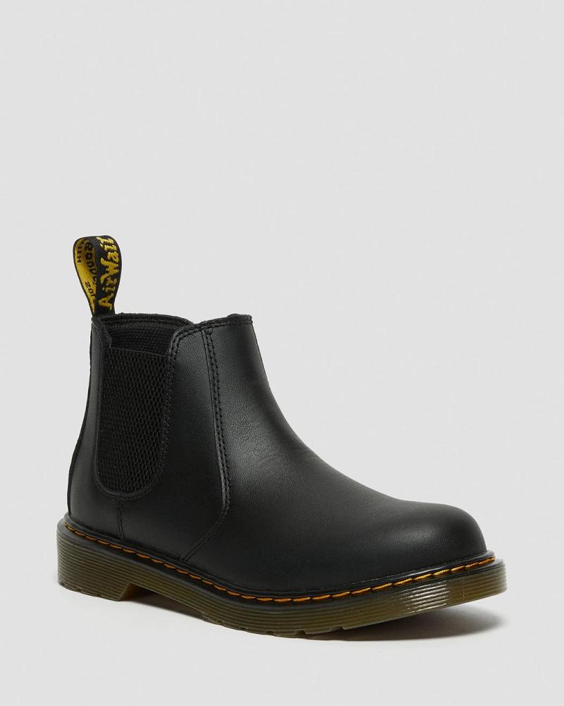 Botines Chelsea Dr Martens Youth 2976 Softy T Cuero Niños Negros | MX 150LIS